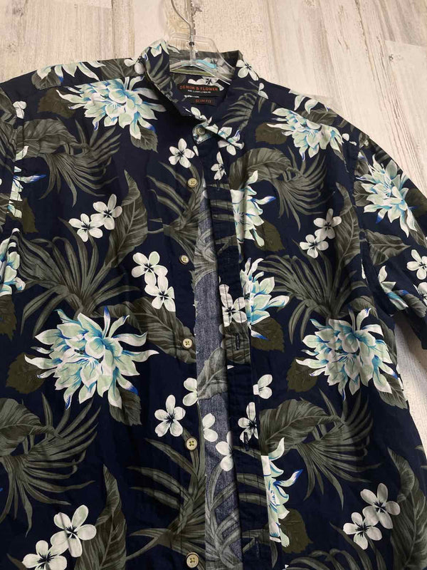 Size L Denim & Flower Shirt