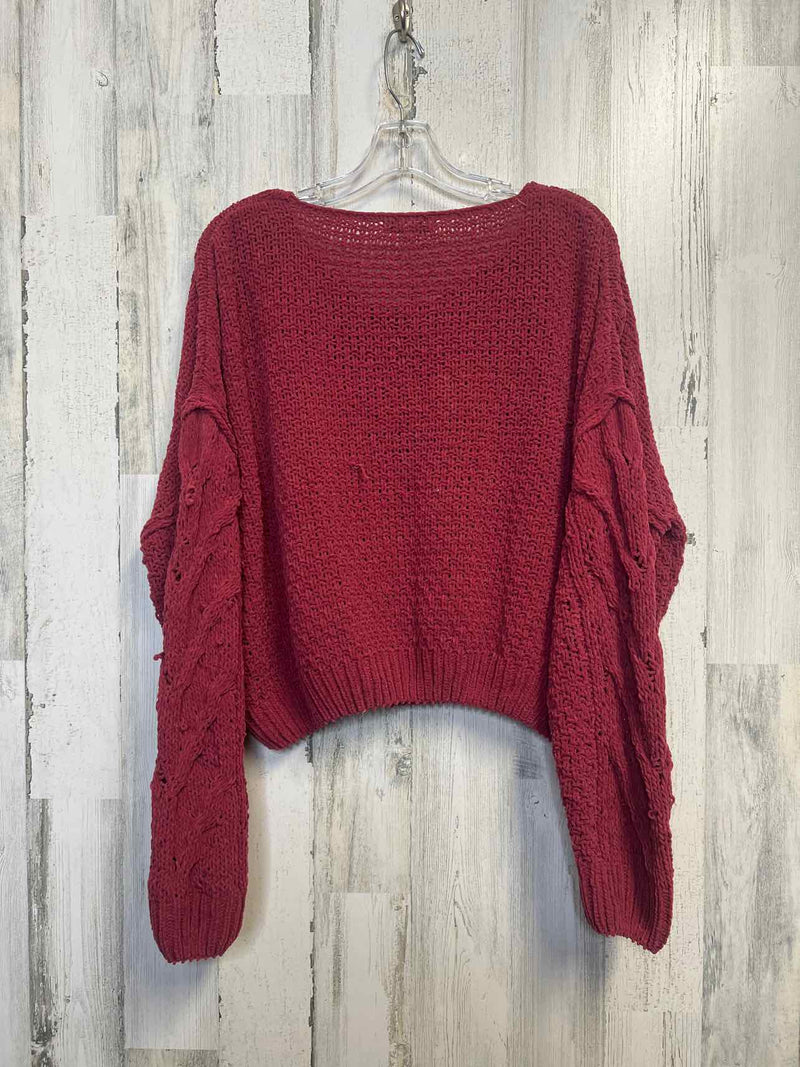 Woven Heart Size L Sweater